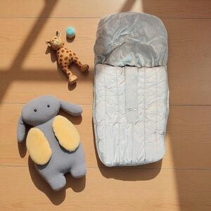 Pointelle Baby Footmuff Grey Gender Neutral